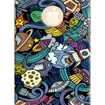 Space Abstract iPhone 8 Logocut Hard Case Back Cover by Casekaro