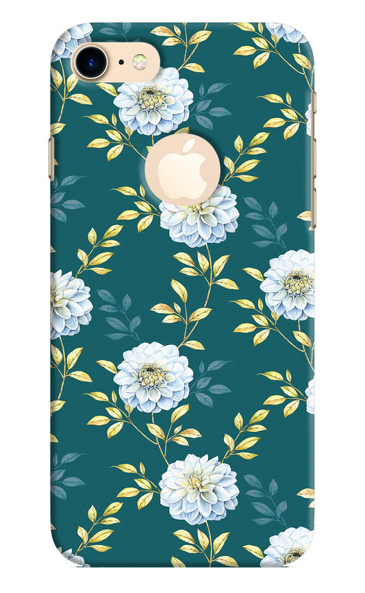 Flowers iPhone 8 Logocut Hard Case Back Cover by Casekaro
