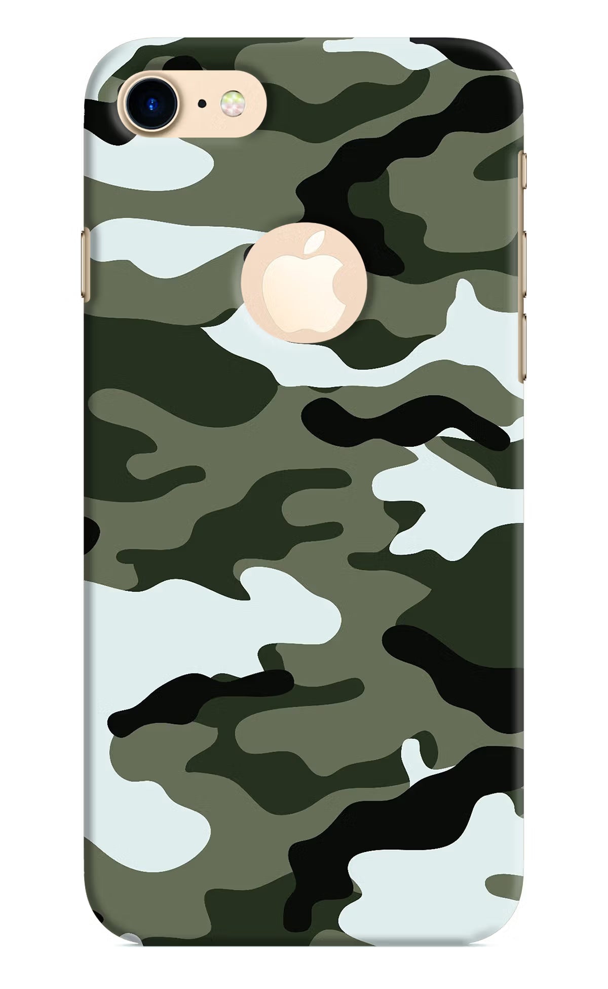 Camouflage iPhone 8 Logocut Hard Case Back Cover by Casekaro
