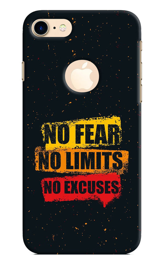 No Fear No Limits No Excuse iPhone 8 Logocut Hard Case Back Cover by Casekaro