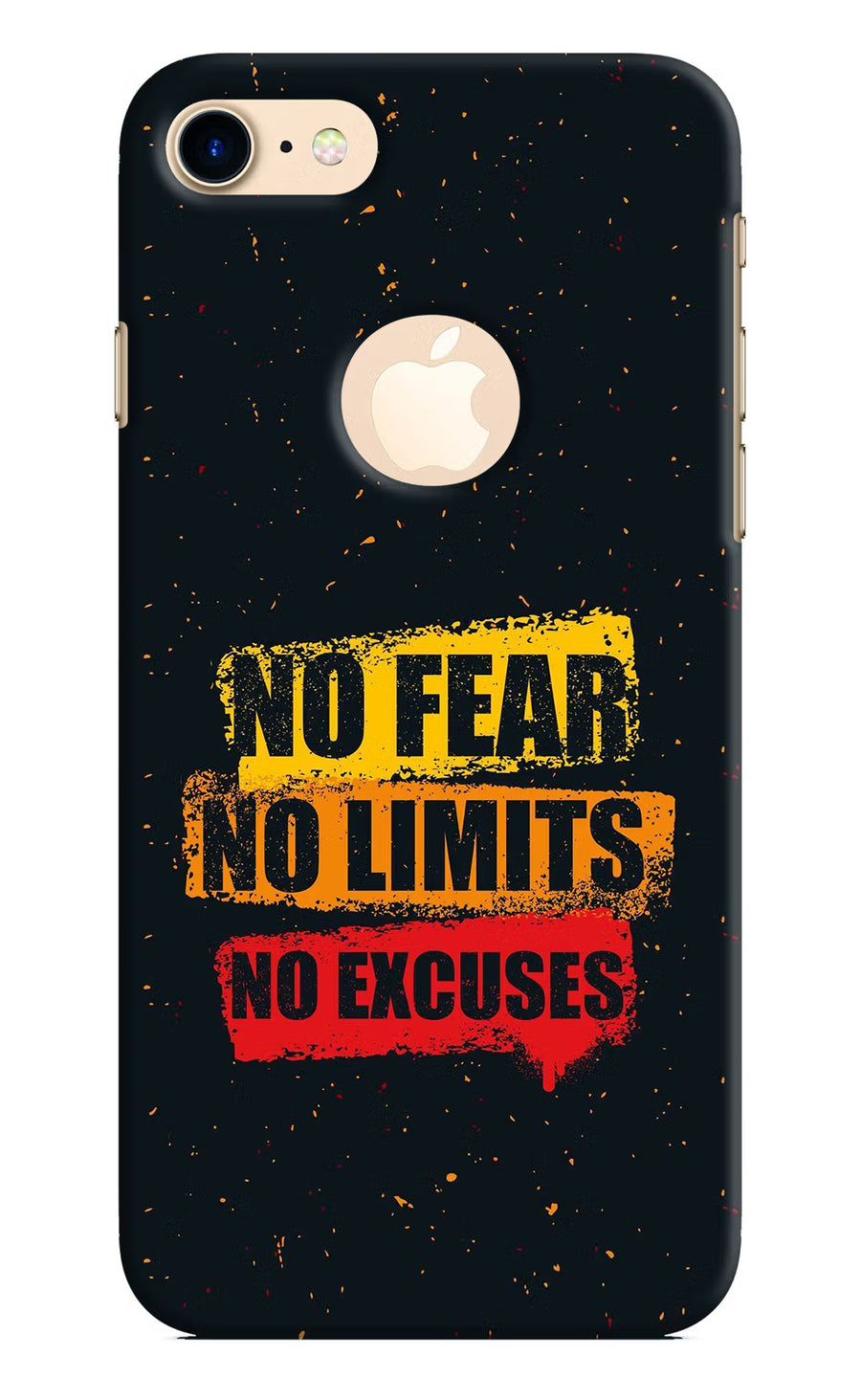 No Fear No Limits No Excuse iPhone 8 Logocut Back Cover, Hard case