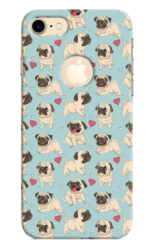 Pug Dog iPhone 8 Logocut Hard Case Back Cover by Casekaro