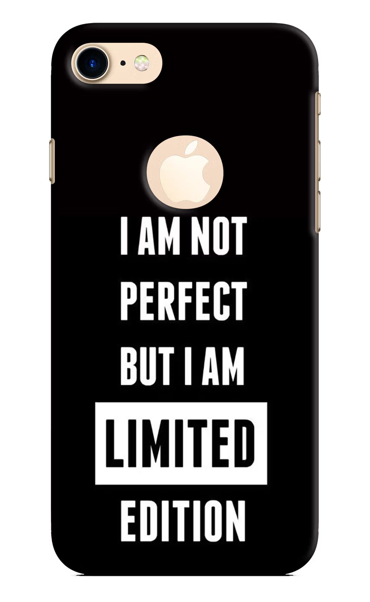 I Am Not Perfect But I Am Limited Edition iPhone 8 Logocut Hard Case Back Cover by Casekaro