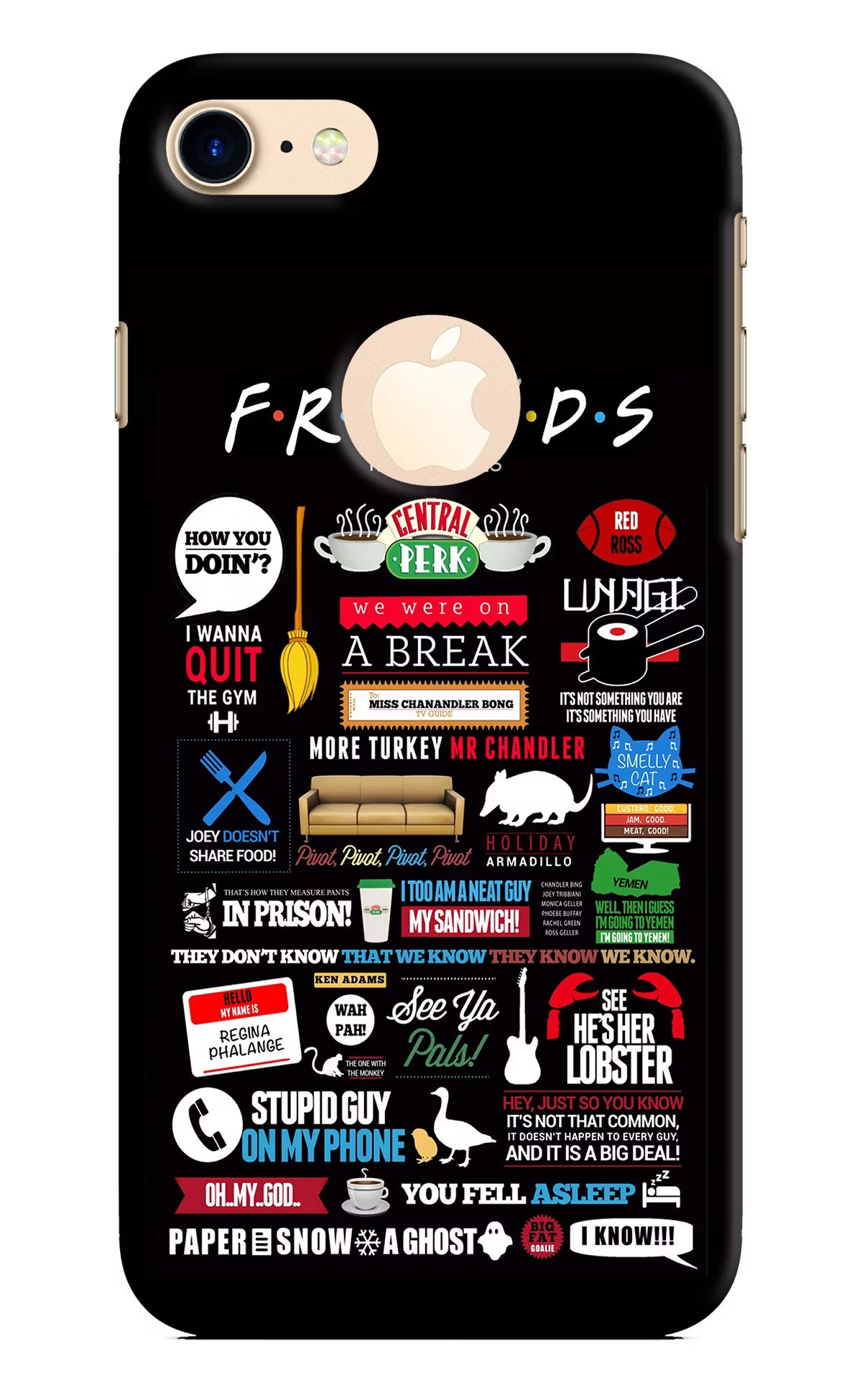 FRIENDS iPhone 8 Logocut Hard Case Back Cover by Casekaro