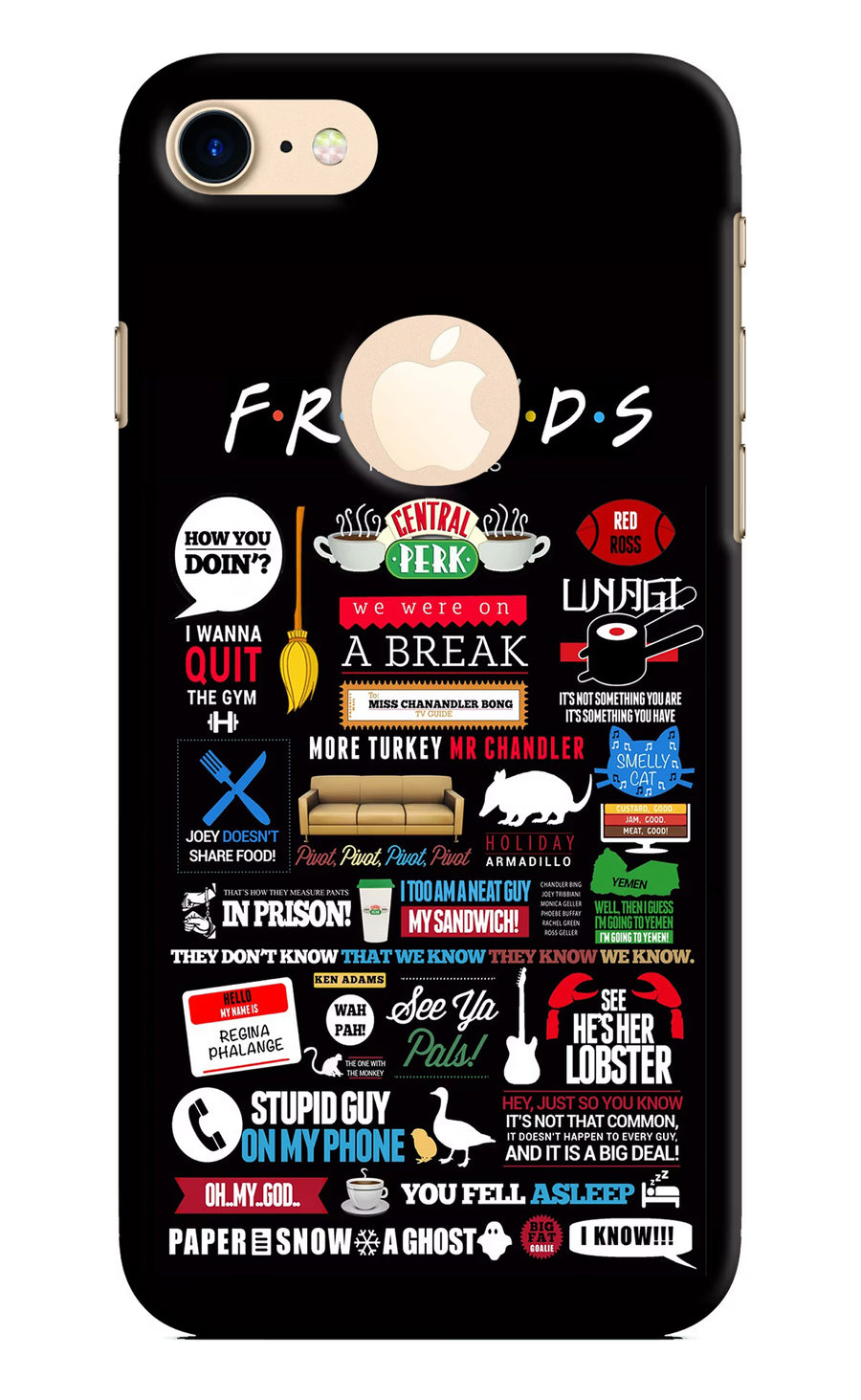 FRIENDS iPhone 8 Logocut Back Cover, Hard case
