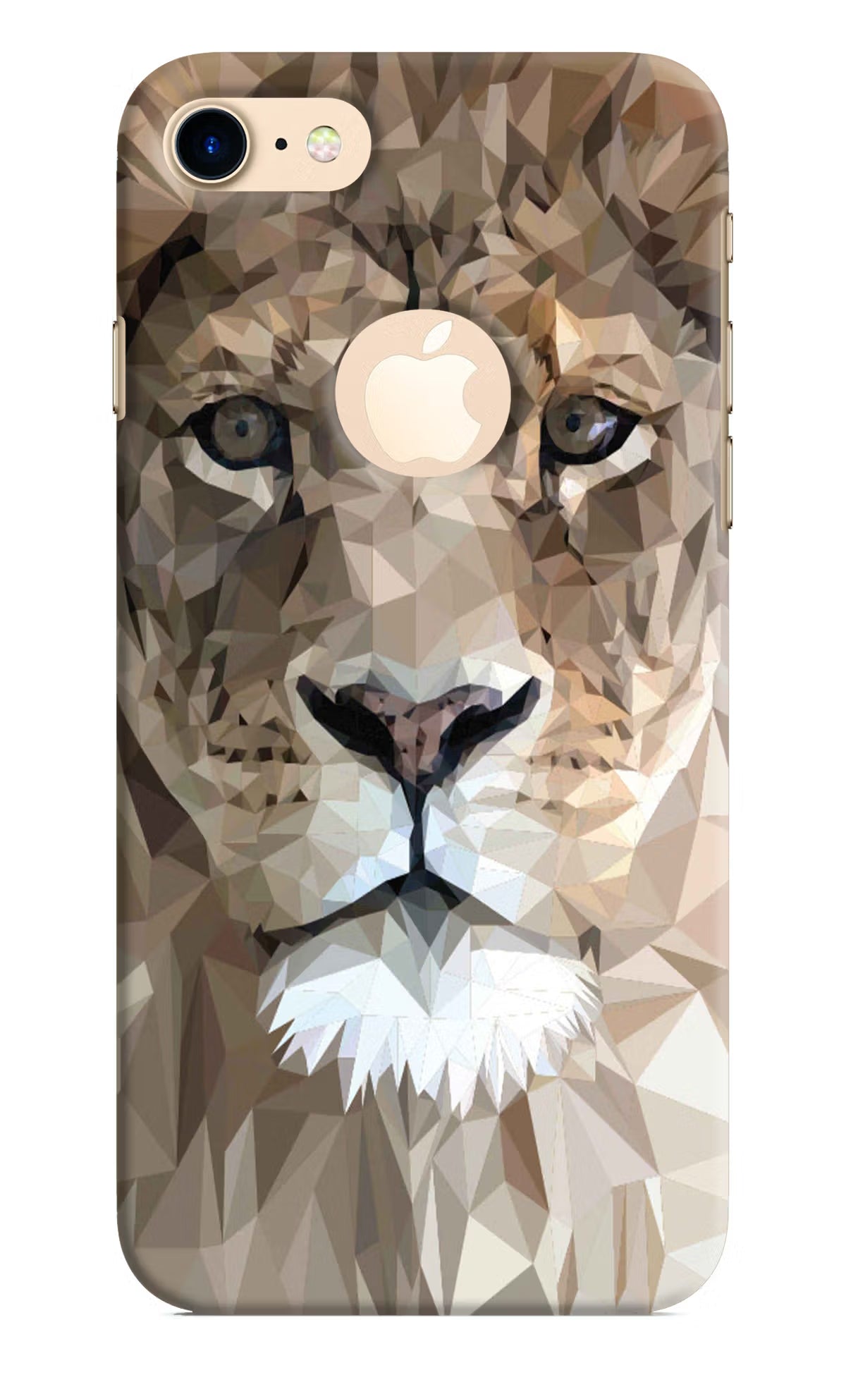 Lion Art iPhone 8 Logocut Hard Case Back Cover by Casekaro