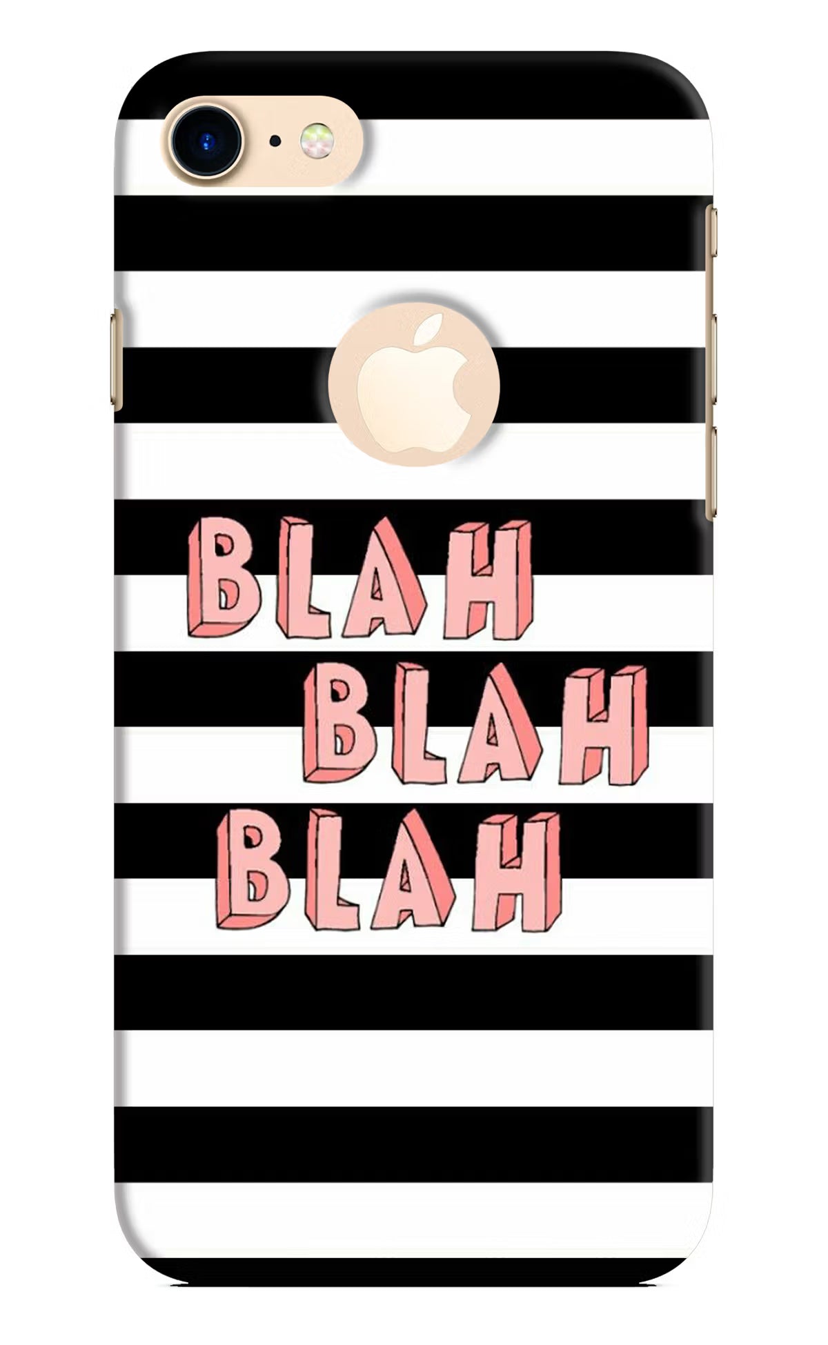 Blah Blah Blah iPhone 8 Logocut Hard Case Back Cover by Casekaro
