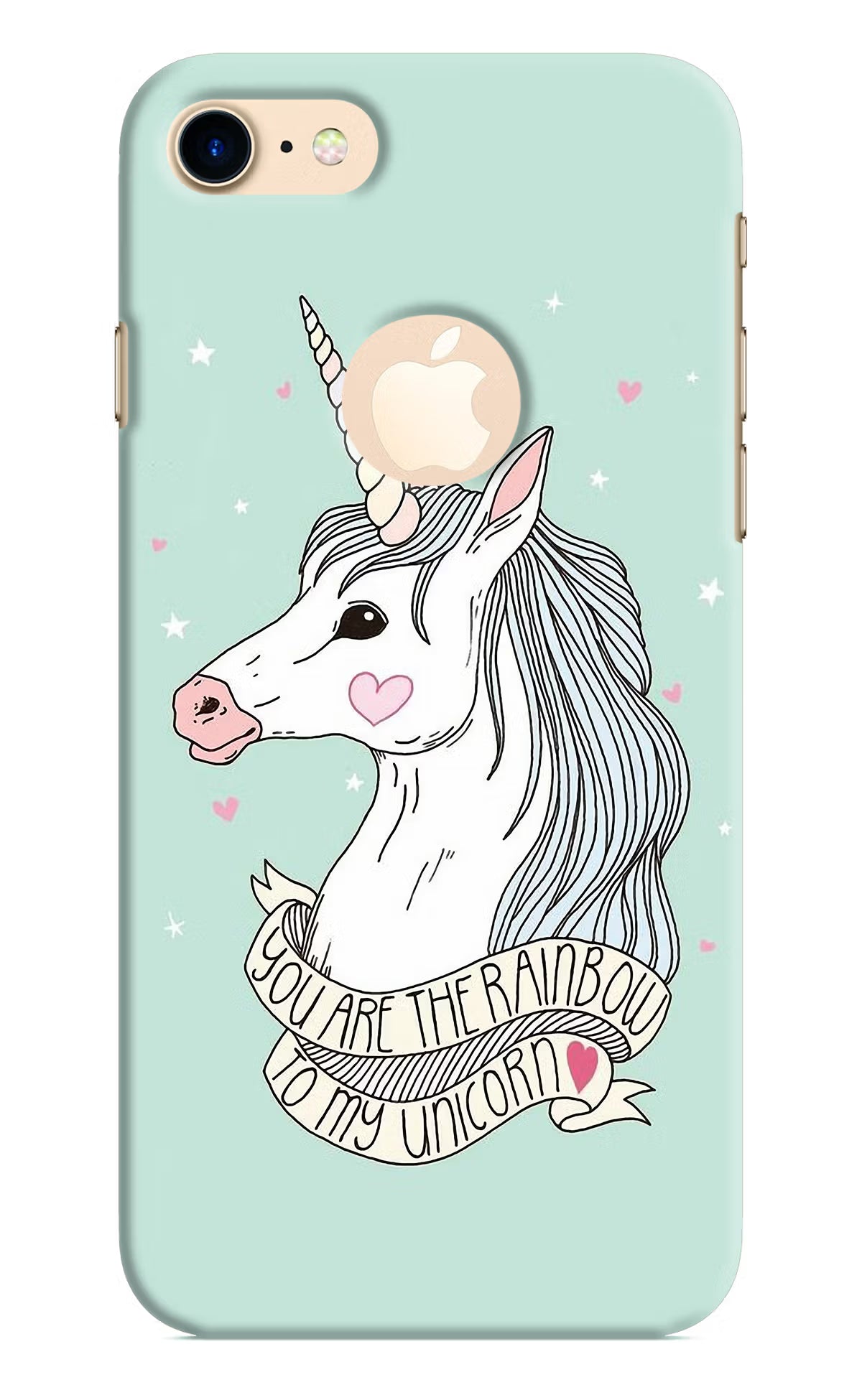 Unicorn Wallpaper iPhone 8 Logocut Hard Case Back Cover by Casekaro