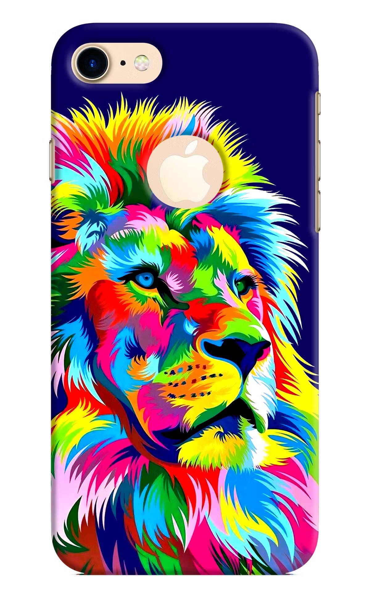 Vector Art Lion iPhone 8 Logocut Hard Case Back Cover by Casekaro