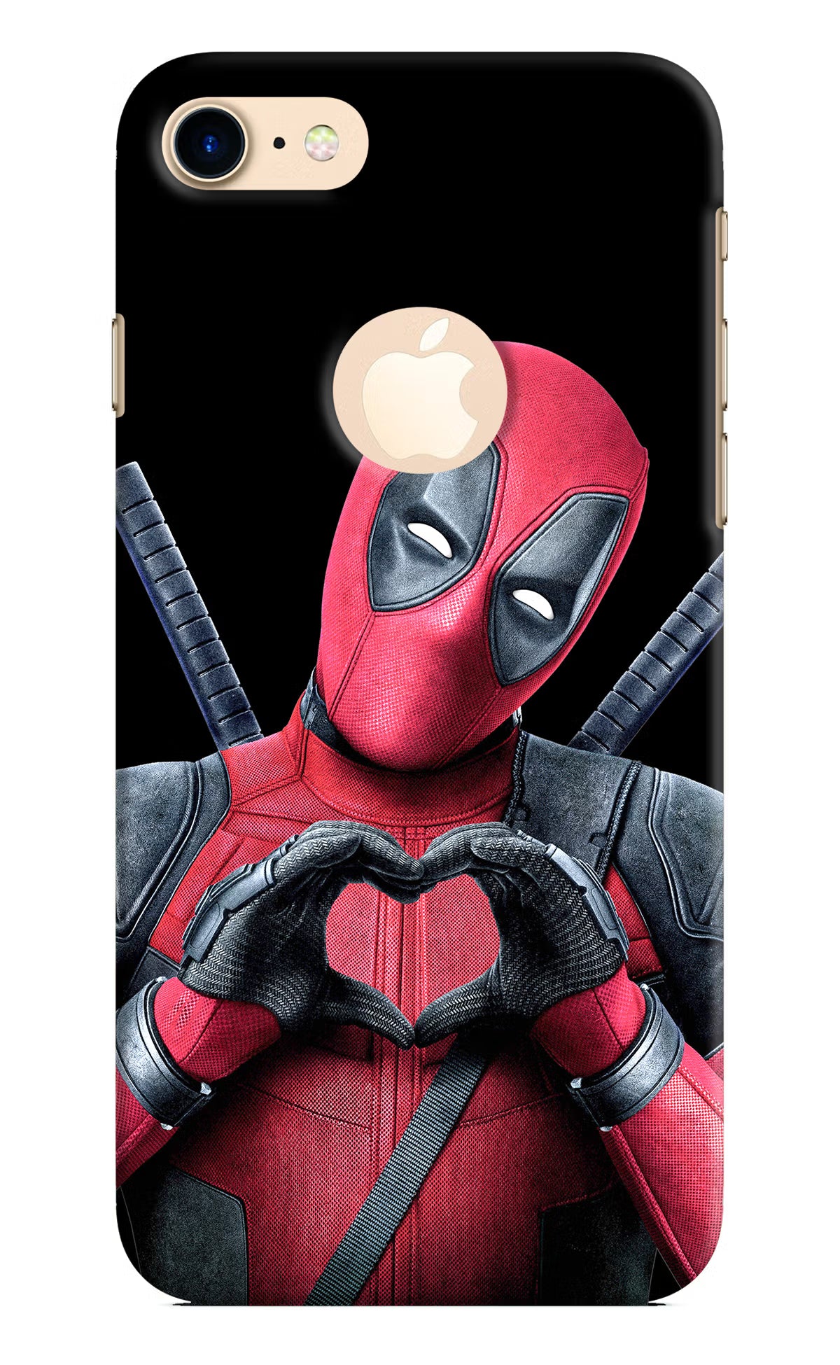 Deadpool iPhone 8 Logocut Hard Case Back Cover by Casekaro