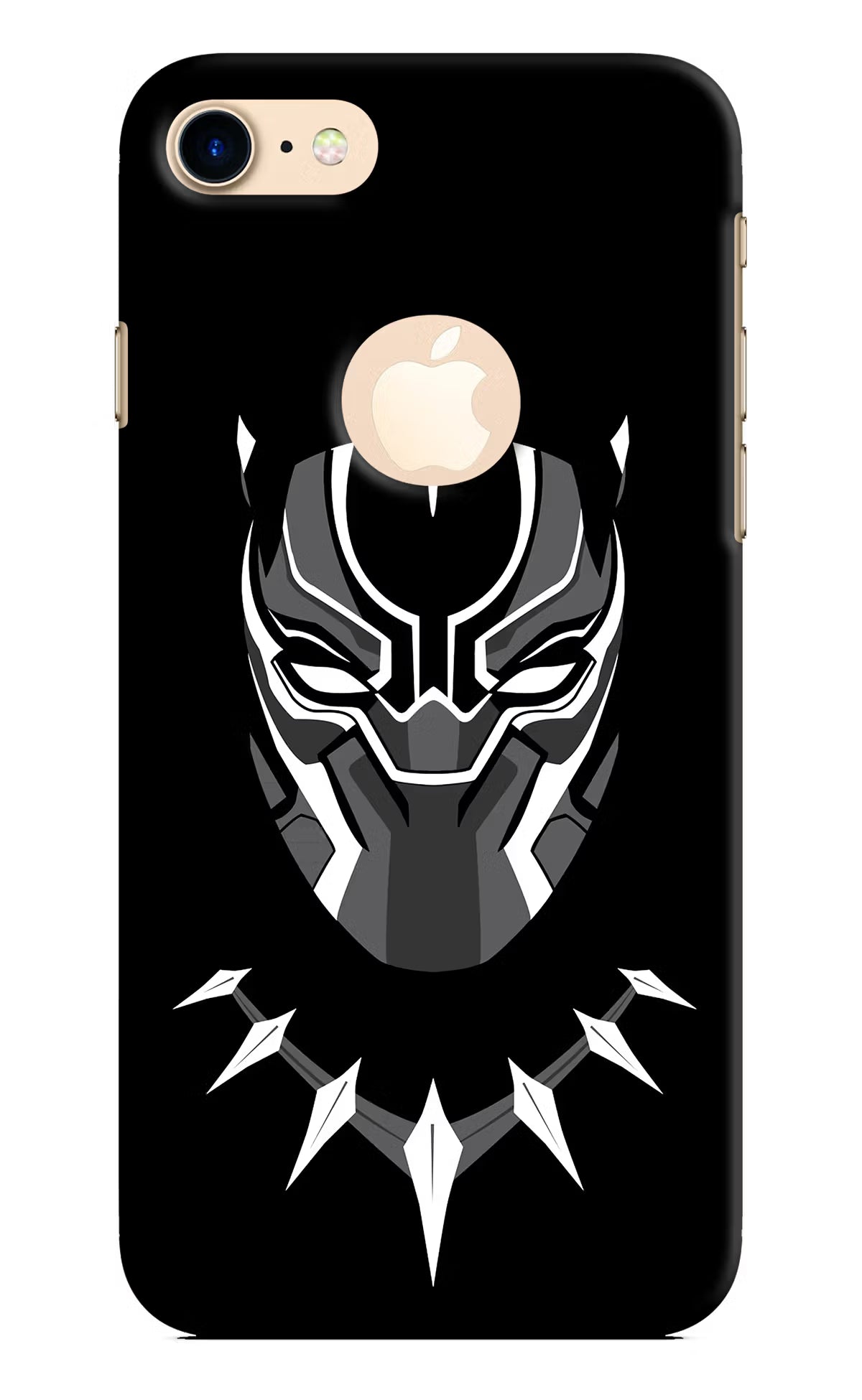 Black Panther iPhone 8 Logocut Hard Case Back Cover by Casekaro