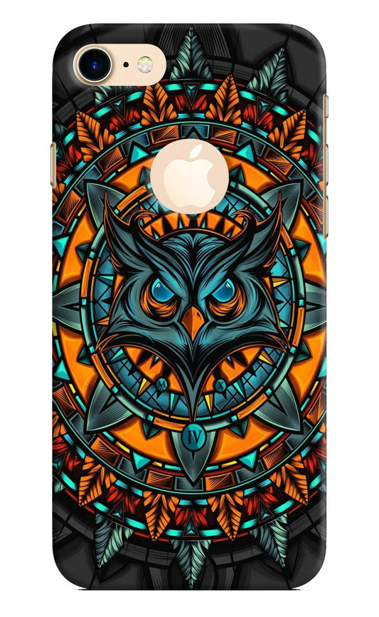 Angry Owl Art iPhone 8 Logocut Hard Case Back Cover by Casekaro