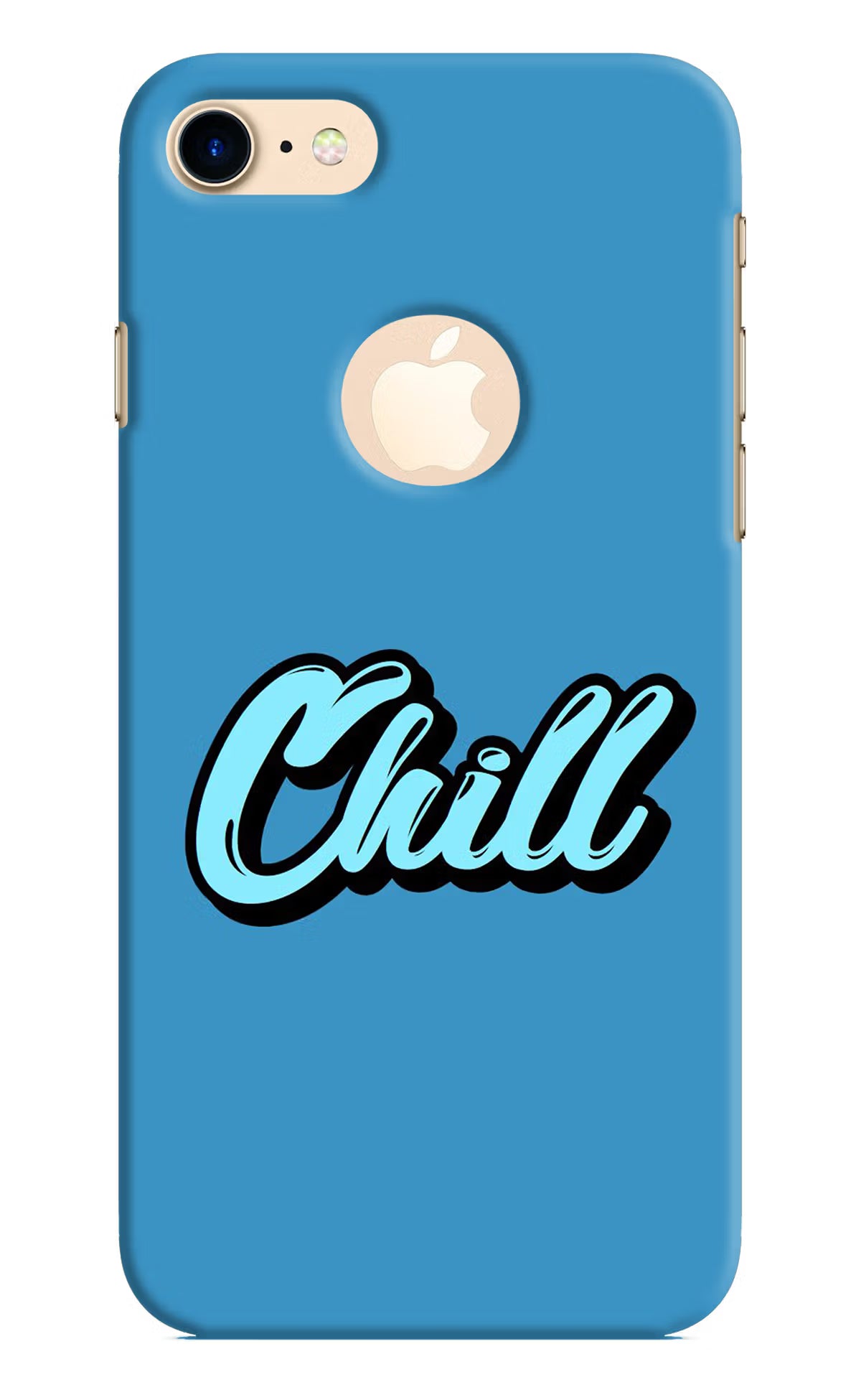 Chill iPhone 8 Logocut Hard Case Back Cover by Casekaro