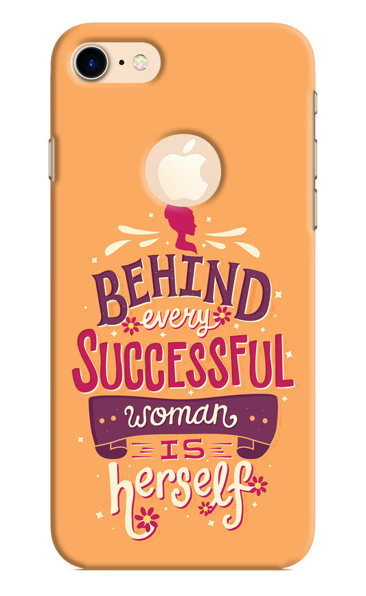 Behind Every Successful Woman There Is Herself iPhone 8 Logocut Hard Case Back Cover by Casekaro