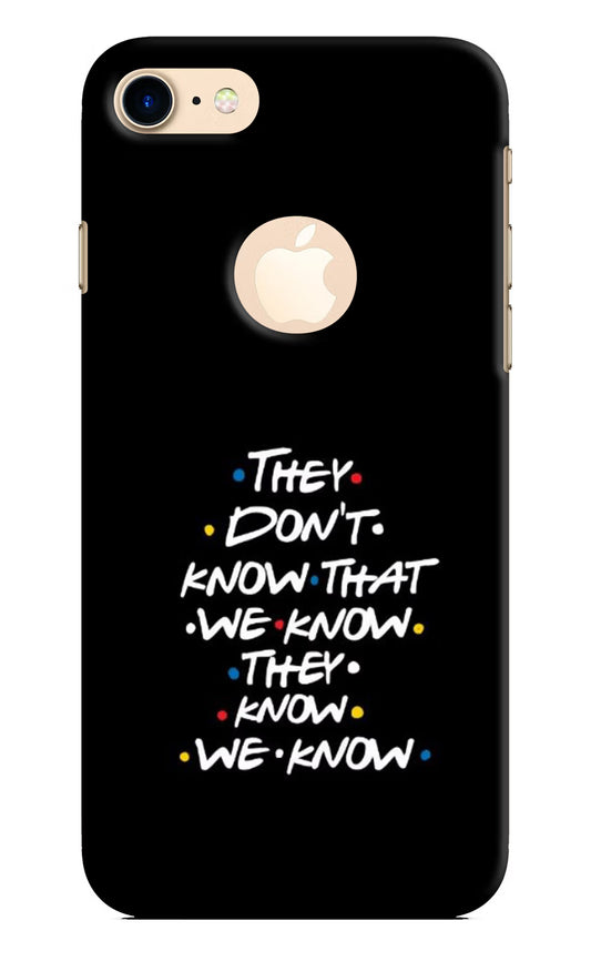 FRIENDS Dialogue iPhone 8 Logocut Hard Case Back Cover by Casekaro