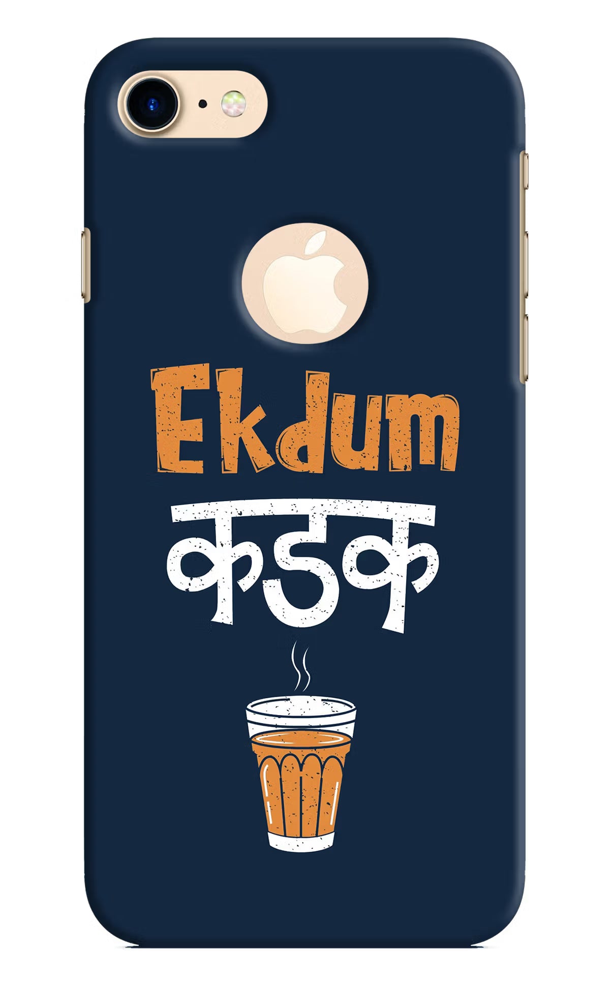 Ekdum Kadak Chai iPhone 8 Logocut Hard Case Back Cover by Casekaro