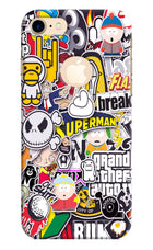 Sticker Bomb iPhone 8 Logocut Hard Case Back Cover by Casekaro