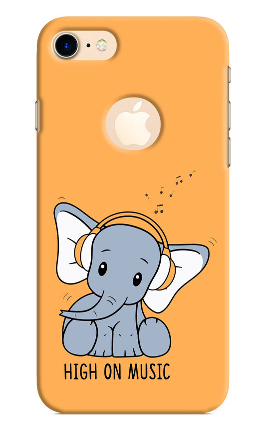High On Music iPhone 8 Logocut Hard Case Back Cover by Casekaro