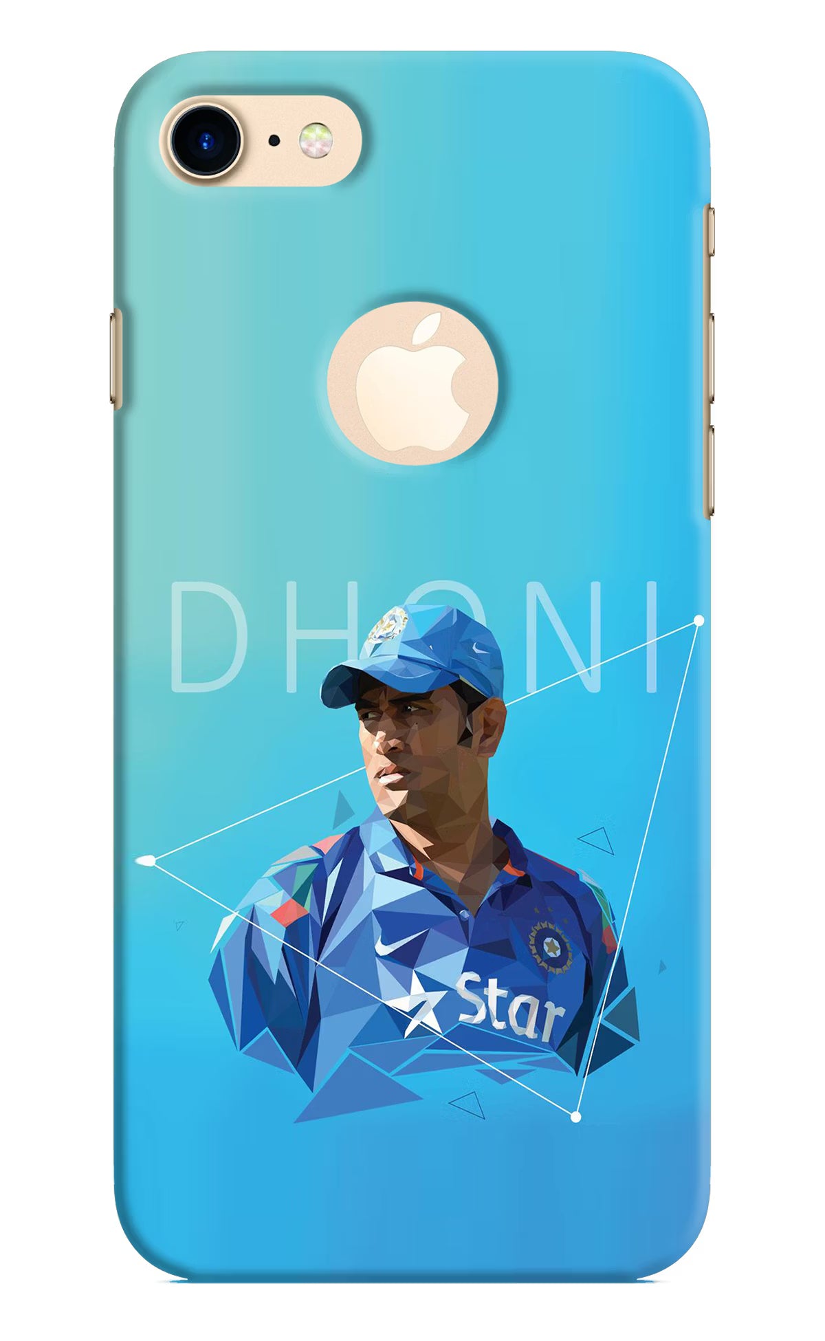 Dhoni Artwork iPhone 8 Logocut Hard Case Back Cover by Casekaro
