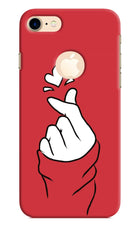 Korean Love Sign iPhone 8 Logocut Hard Case Back Cover by Casekaro
