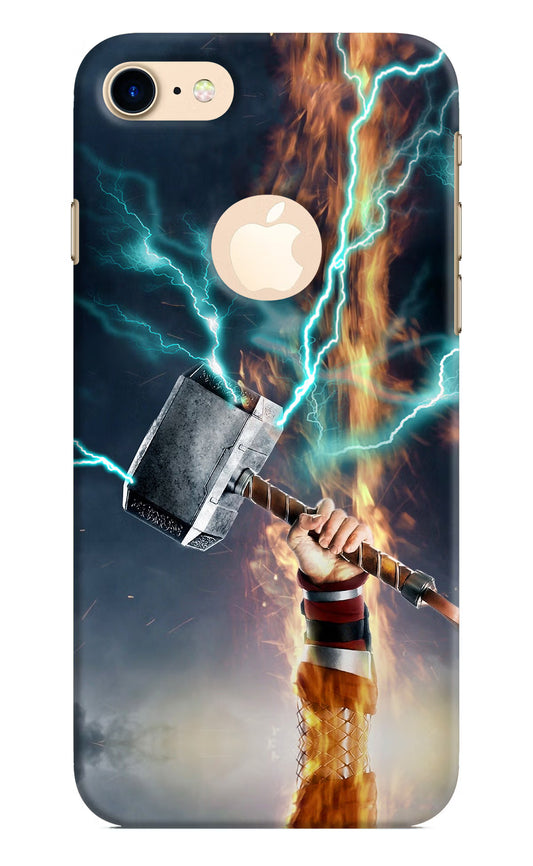 Thor Hammer Mjolnir iPhone 8 Logocut Hard Case Back Cover by Casekaro