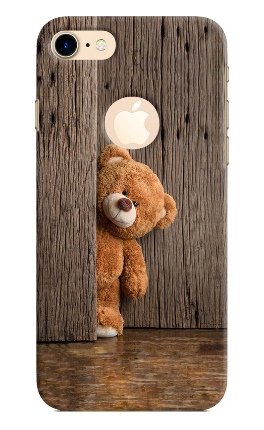 Teddy Wooden iPhone 8 Logocut Hard Case Back Cover by Casekaro