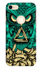Green Owl iPhone 8 Logocut Hard Case Back Cover by Casekaro