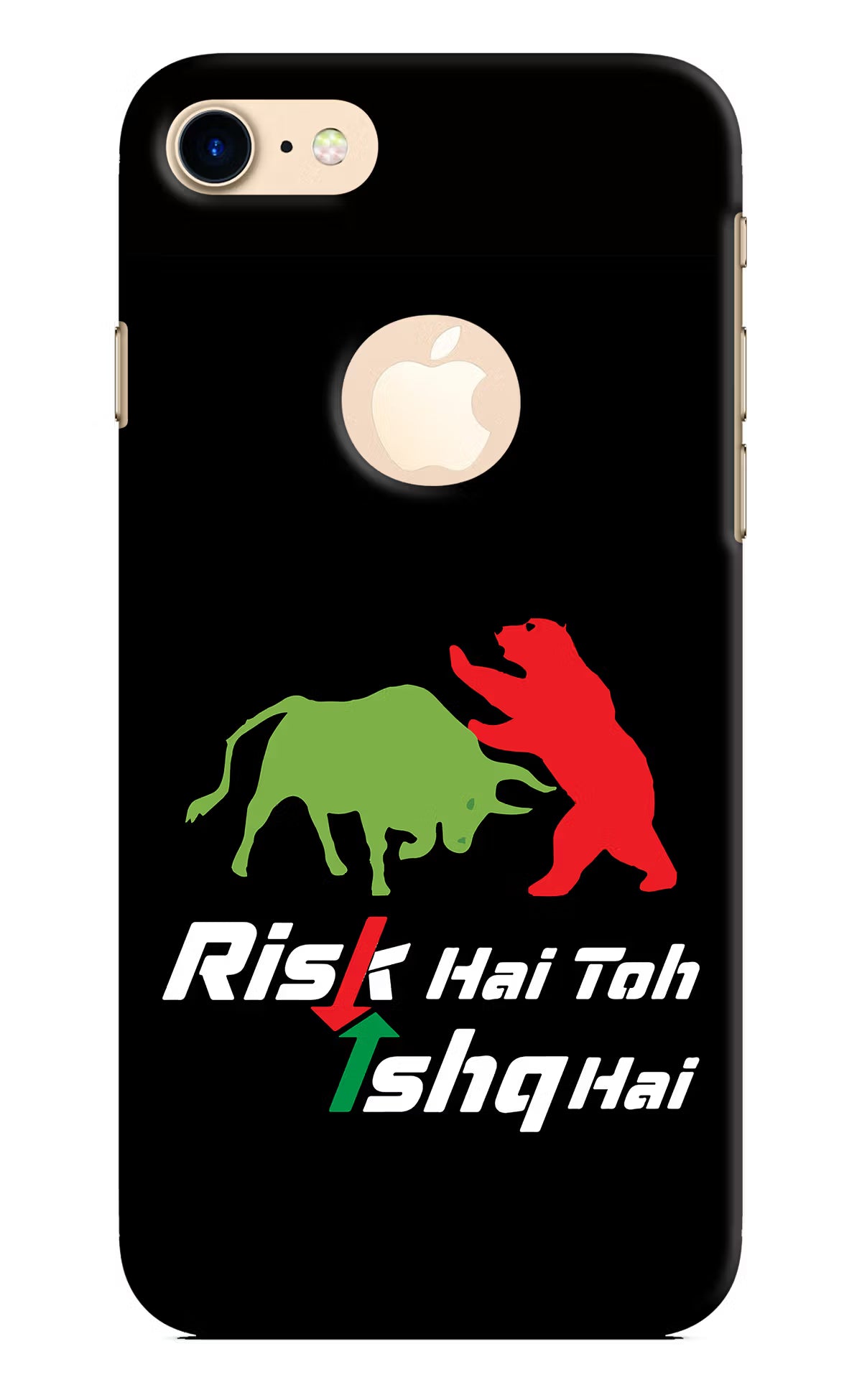 Risk Hai Toh Ishq Hai iPhone 8 Logocut Hard Case Back Cover by Casekaro