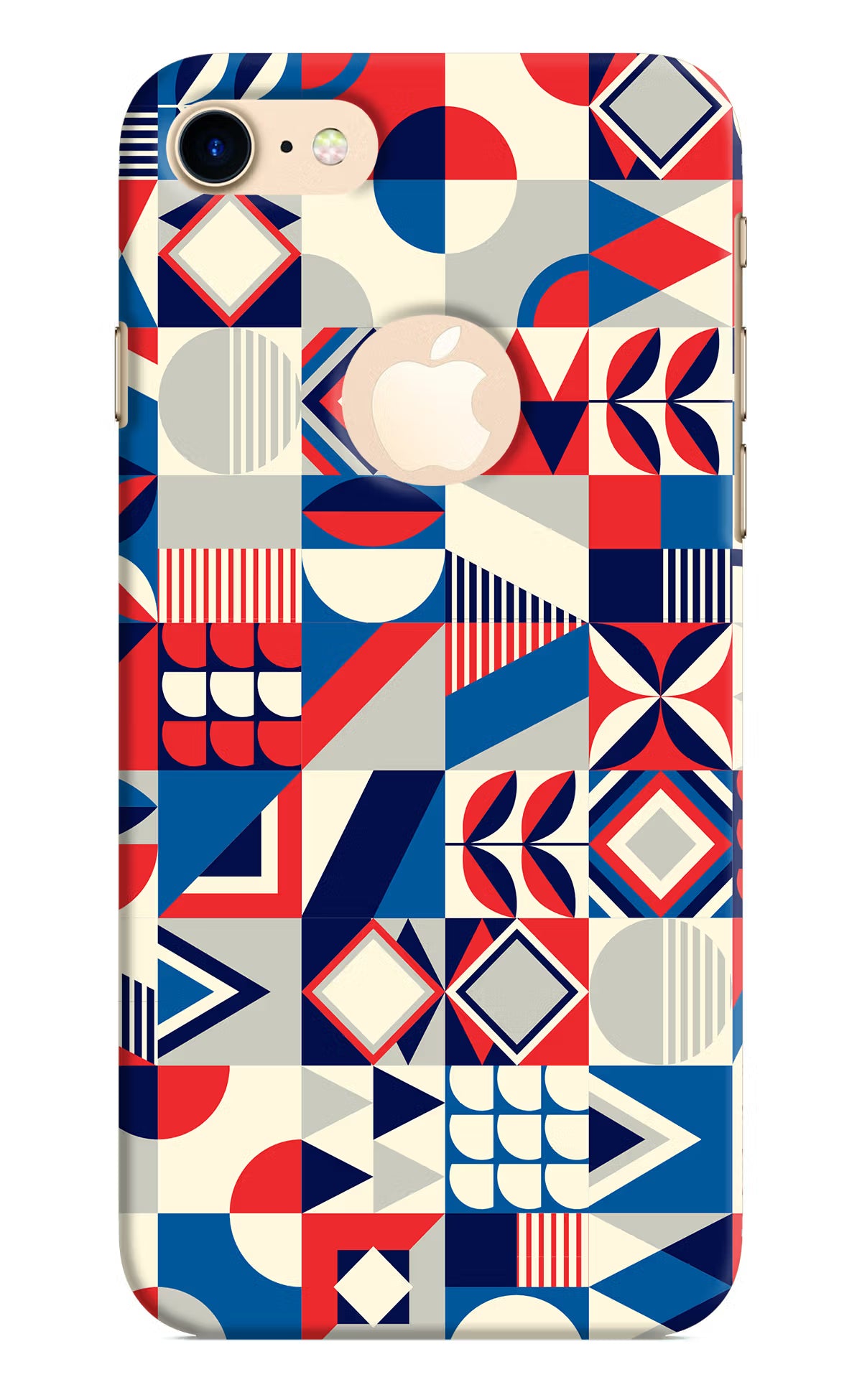 Colorful Pattern iPhone 8 Logocut Hard Case Back Cover by Casekaro