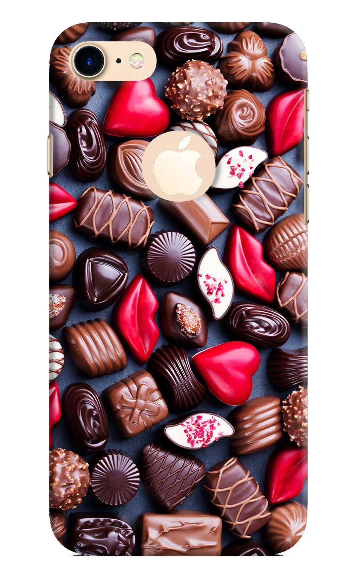 Chocolates iPhone 8 Logocut Hard Case Back Cover by Casekaro