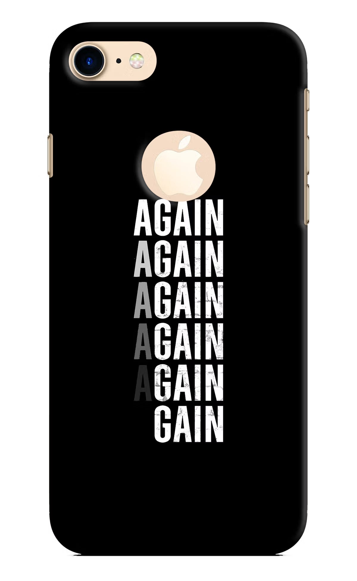 Again Again Gain iPhone 8 Logocut Hard Case Back Cover by Casekaro