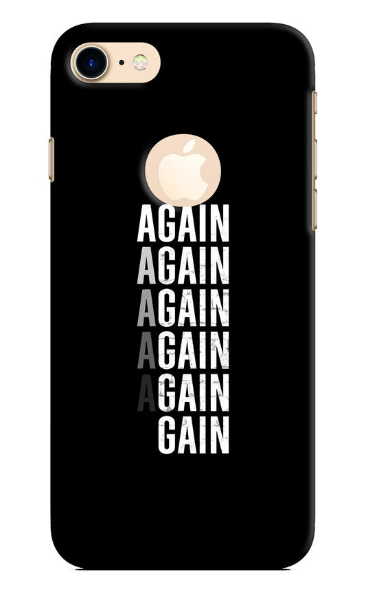 Again Again Gain iPhone 8 Logocut Hard Case Back Cover by Casekaro