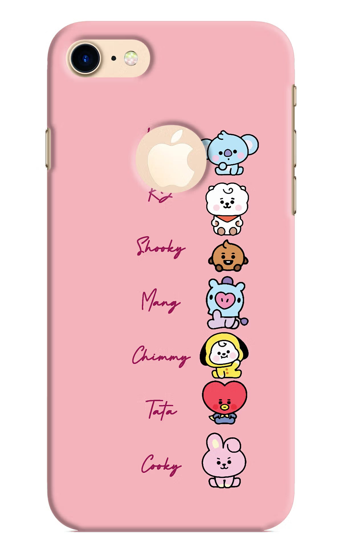 BTS names iPhone 8 Logocut Hard Case Back Cover by Casekaro