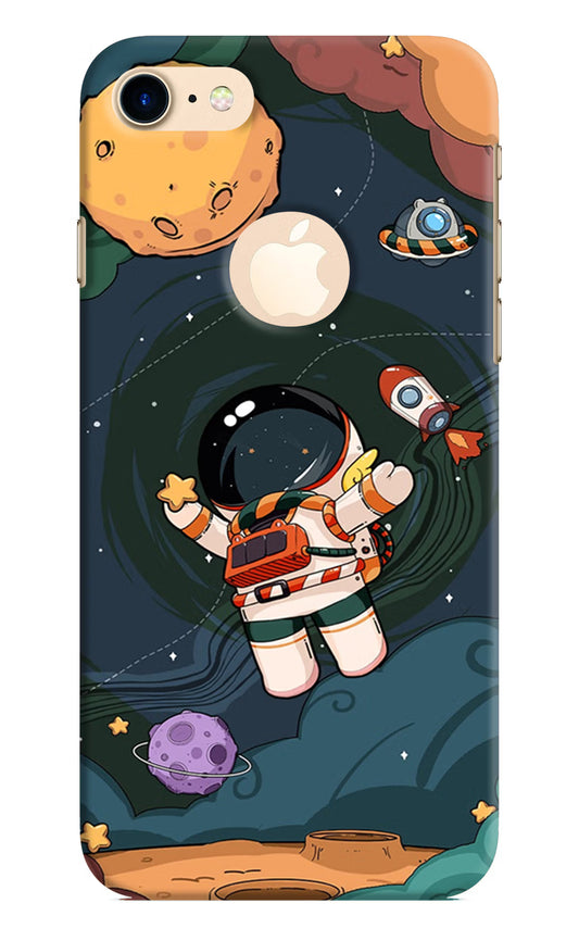 Cartoon Astronaut iPhone 8 Logocut Hard Case Back Cover by Casekaro
