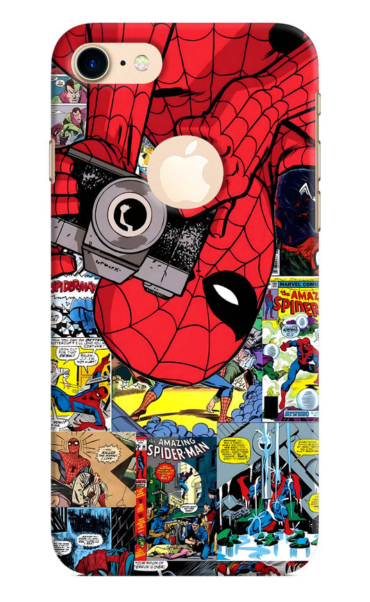 Spider Man iPhone 8 Logocut Hard Case Back Cover by Casekaro