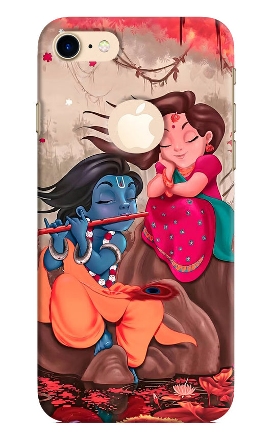 Radhe Krishna iPhone 8 Logocut Hard Case Back Cover by Casekaro
