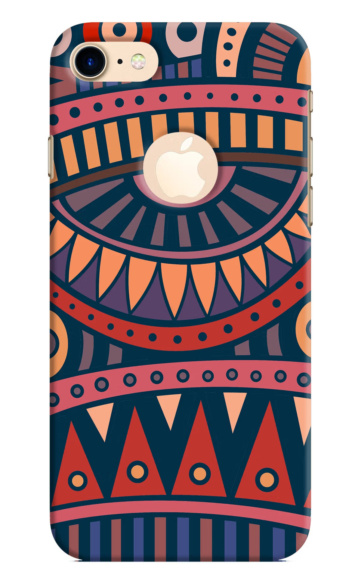 African Culture Design iPhone 8 Logocut Hard Case Back Cover by Casekaro