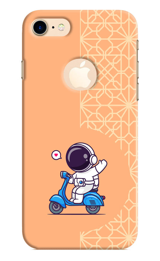 Cute Astronaut Riding iPhone 8 Logocut Hard Case Back Cover by Casekaro