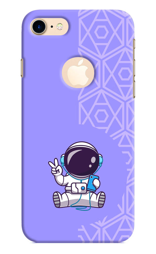 Cute Astronaut Chilling iPhone 8 Logocut Hard Case Back Cover by Casekaro