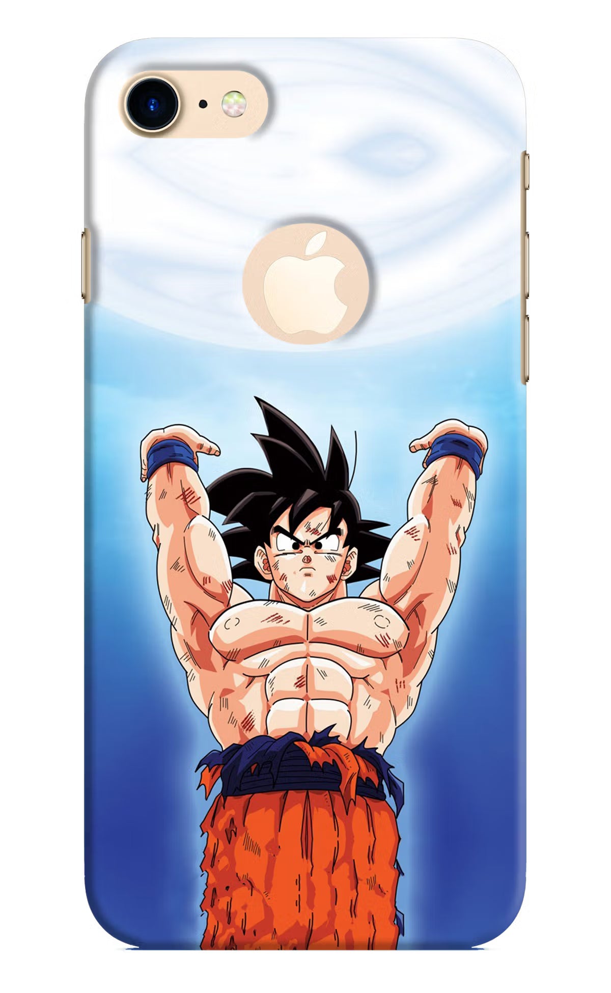 Goku Power iPhone 8 Logocut Hard Case Back Cover by Casekaro
