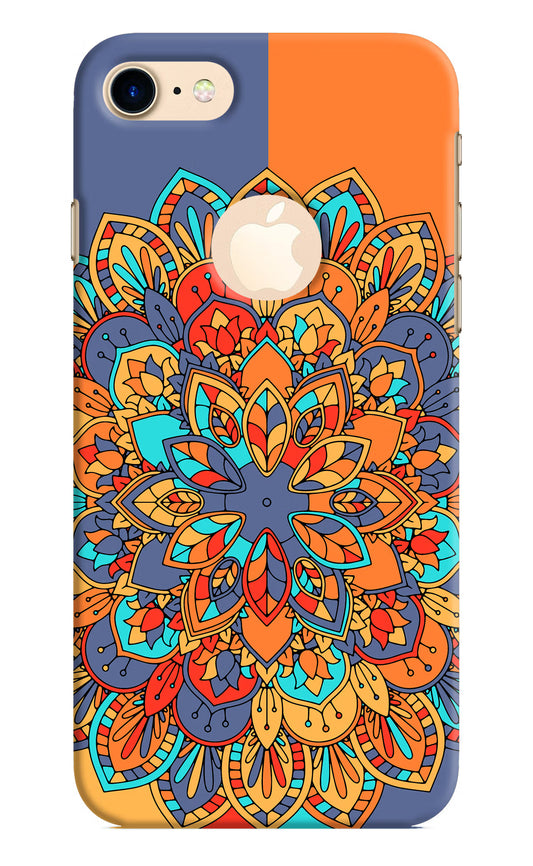 Color Mandala iPhone 8 Logocut Hard Case Back Cover by Casekaro