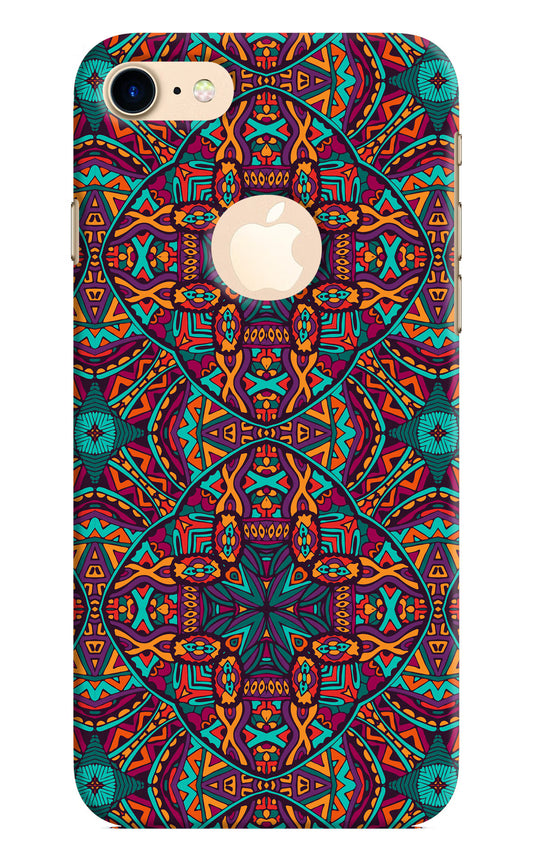 Colour Mandala iPhone 8 Logocut Hard Case Back Cover by Casekaro