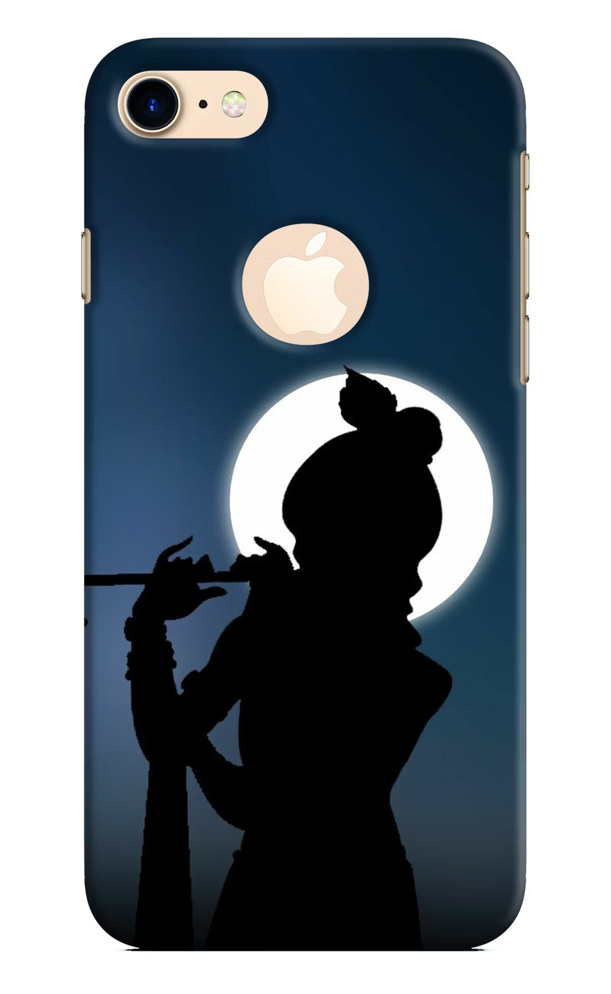 Shri Krishna Silhouette iPhone 8 Logocut Hard Case Back Cover by Casekaro