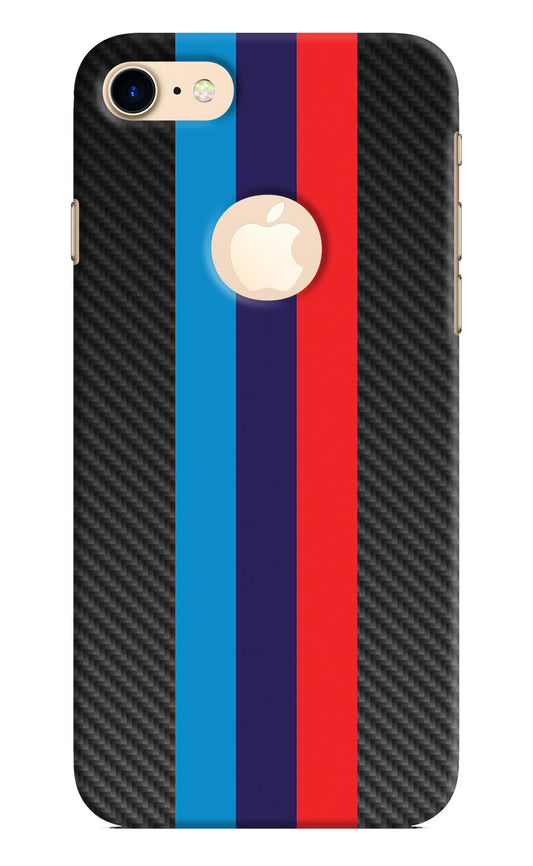 BMW Stripes Pattern iPhone 8 Logocut Hard Case Back Cover by Casekaro