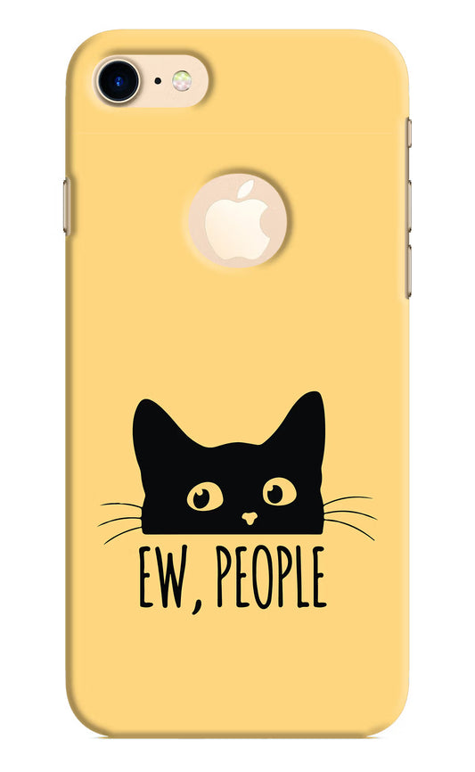 Ew People Catitude iPhone 8 Logocut Hard Case Back Cover by Casekaro