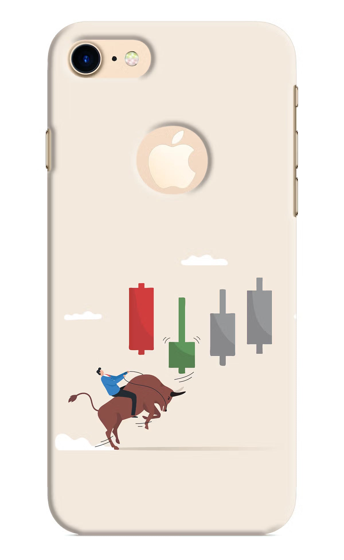 Bull Trading Momentum iPhone 8 Logocut Hard Case Back Cover by Casekaro