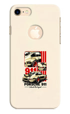 Classic Porsche 911 iPhone 8 Logocut Hard Case Back Cover by Casekaro