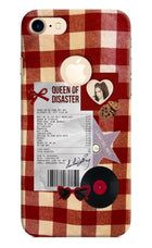 Queen of Disaster iPhone 8 Logocut Hard Case Back Cover by Casekaro