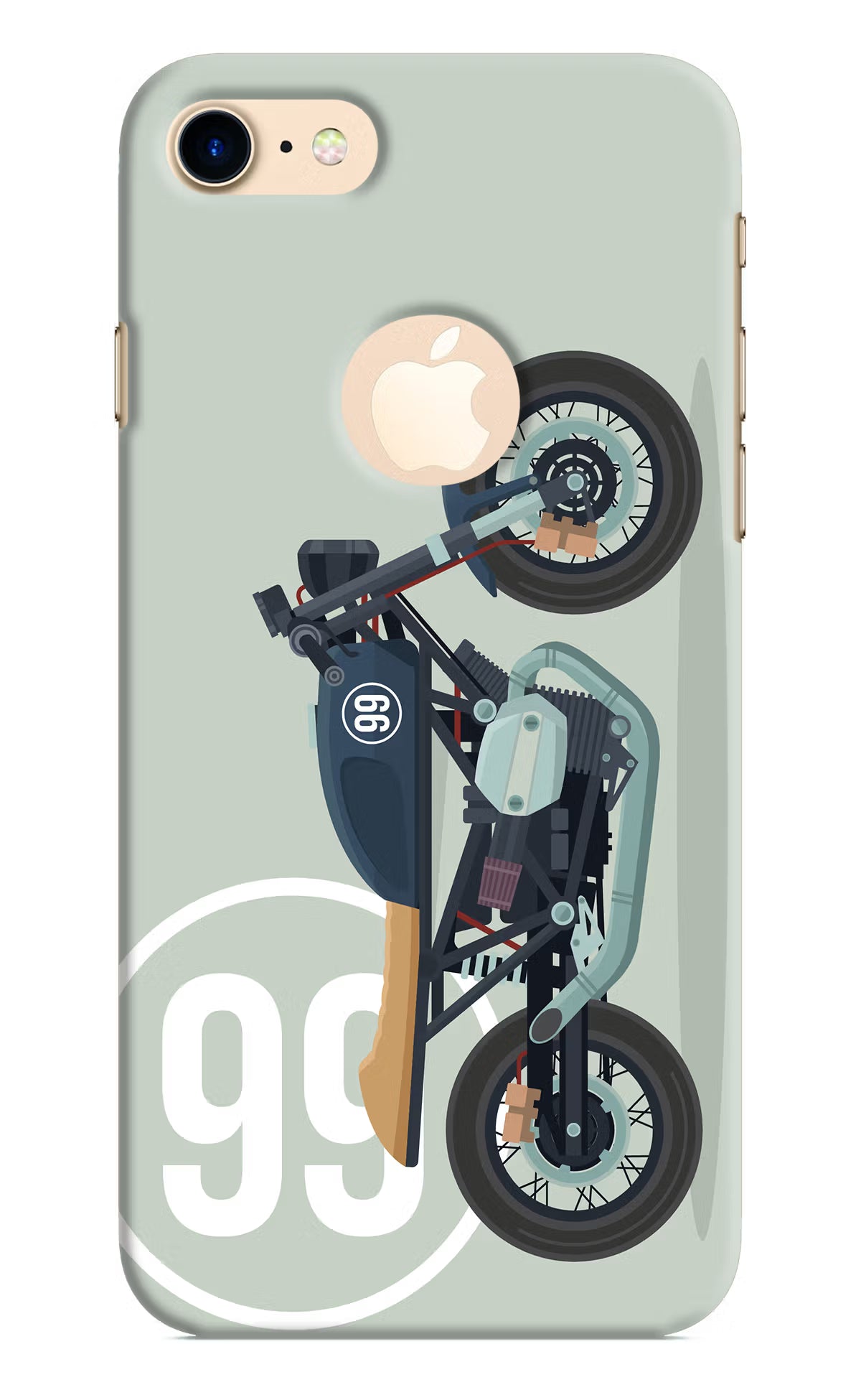Classic Cafe Racer 99 iPhone 8 Logocut Hard Case Back Cover by Casekaro