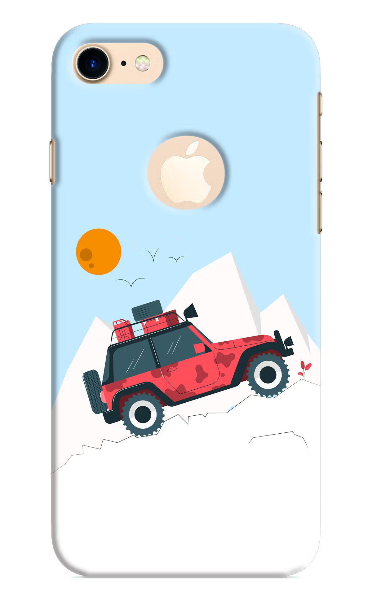 Mountain Trail Beast iPhone 8 Logocut Hard Case Back Cover by Casekaro